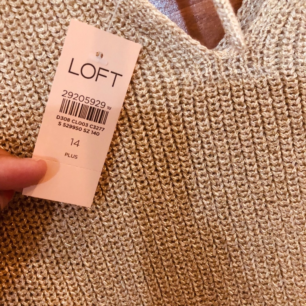 LOFT sweater with gold sparkle - Picture 2 of 5